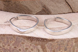 30 mm Long Hoop Creole Earrings Made from Solid 925 Grade Sterling Silver