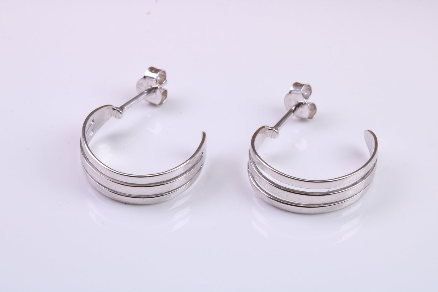 18 mm Round Hoop Creole Earrings Made from Solid 925 Grade Sterling Silver