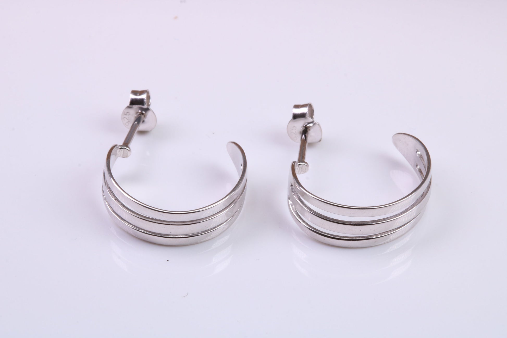 18 mm Round Hoop Creole Earrings Made from Solid 925 Grade Sterling Silver