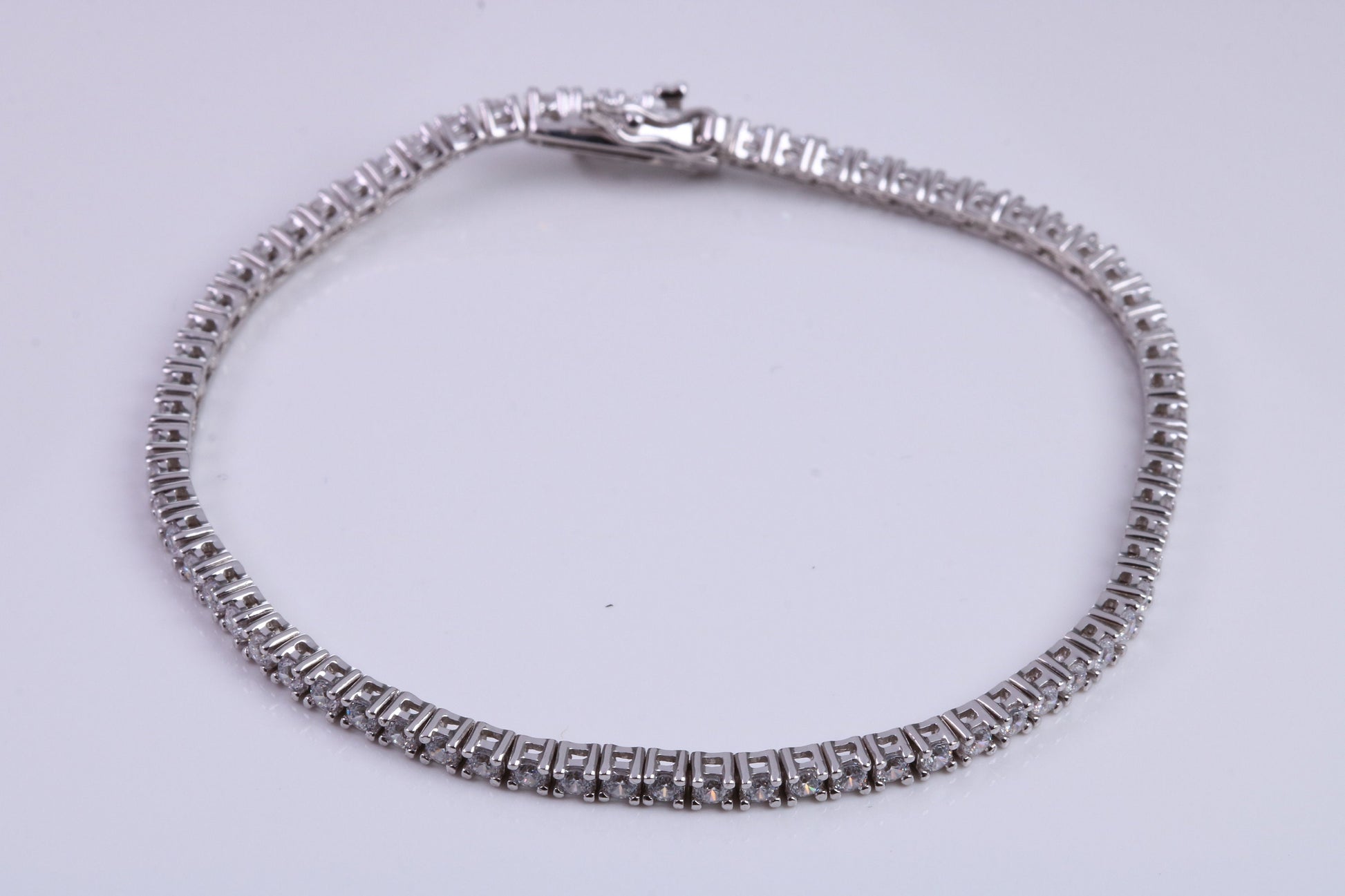 Cubic Zirconia set Bracelet, made from solid Sterling Silver