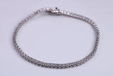 Cubic Zirconia set Bracelet, made from solid Sterling Silver