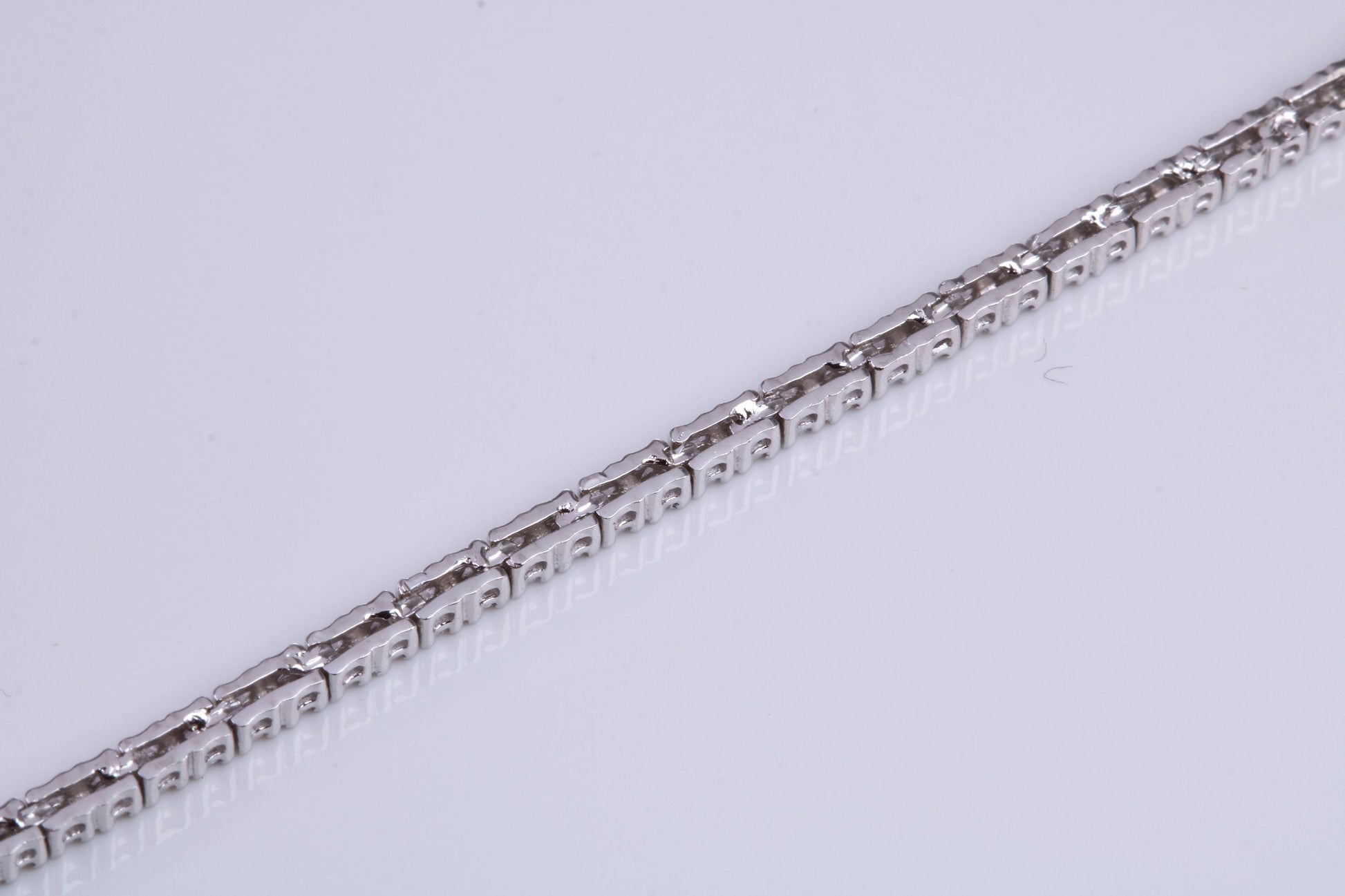 Cubic Zirconia set Tennis Bracelet, made from solid Sterling Silver