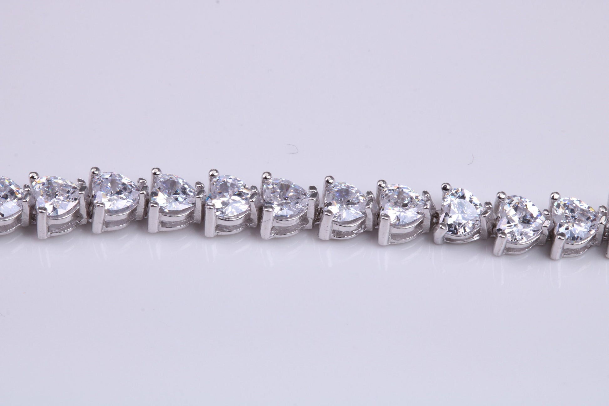Cubic Zirconia set Tennis Bracelet, made from solid Sterling Silver