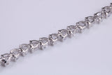Cubic Zirconia set Tennis Bracelet, made from solid Sterling Silver