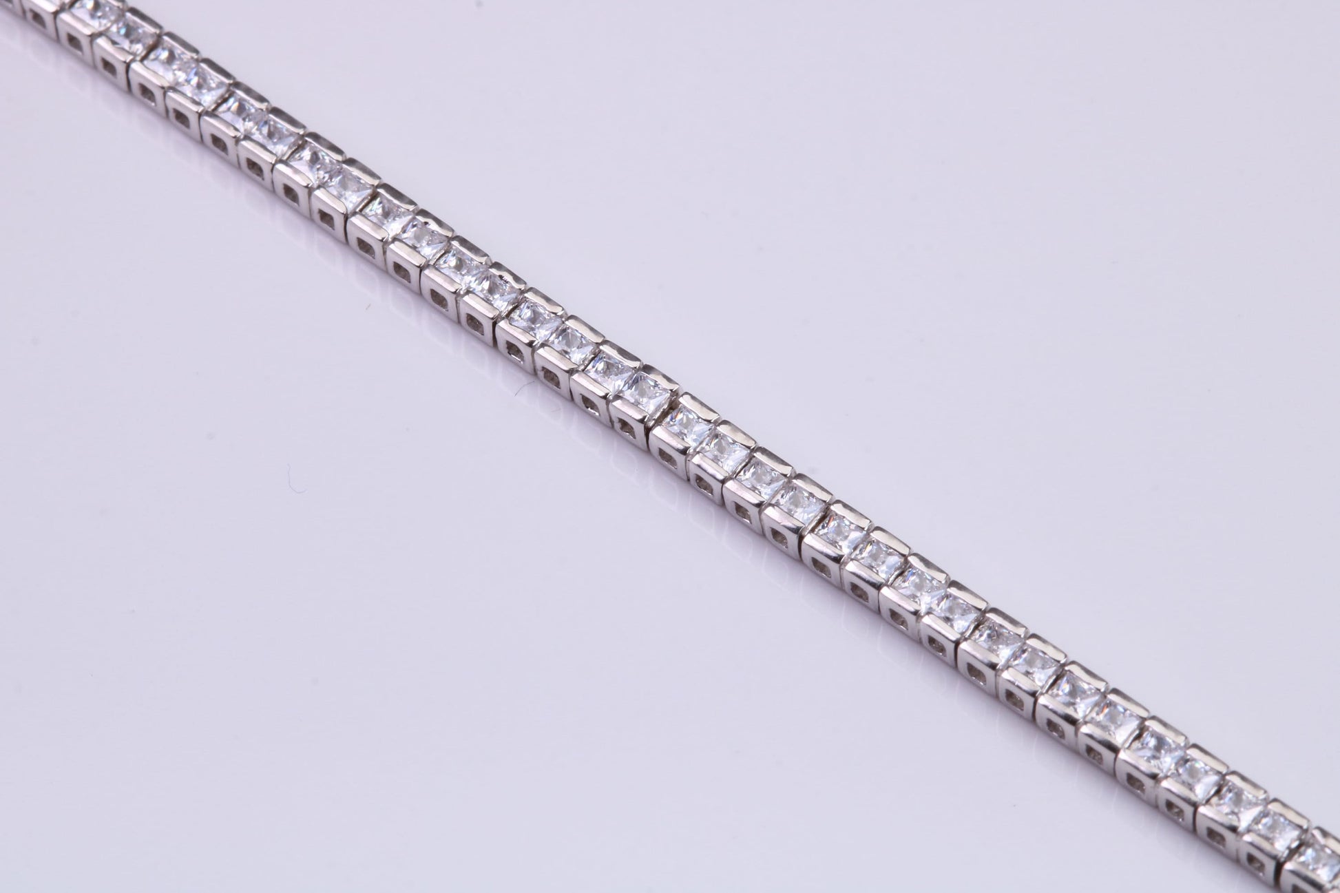 Cubic Zirconia set Tennis Bracelet, made from solid Sterling Silver