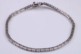 Cubic Zirconia set Tennis Bracelet, made from solid Sterling Silver