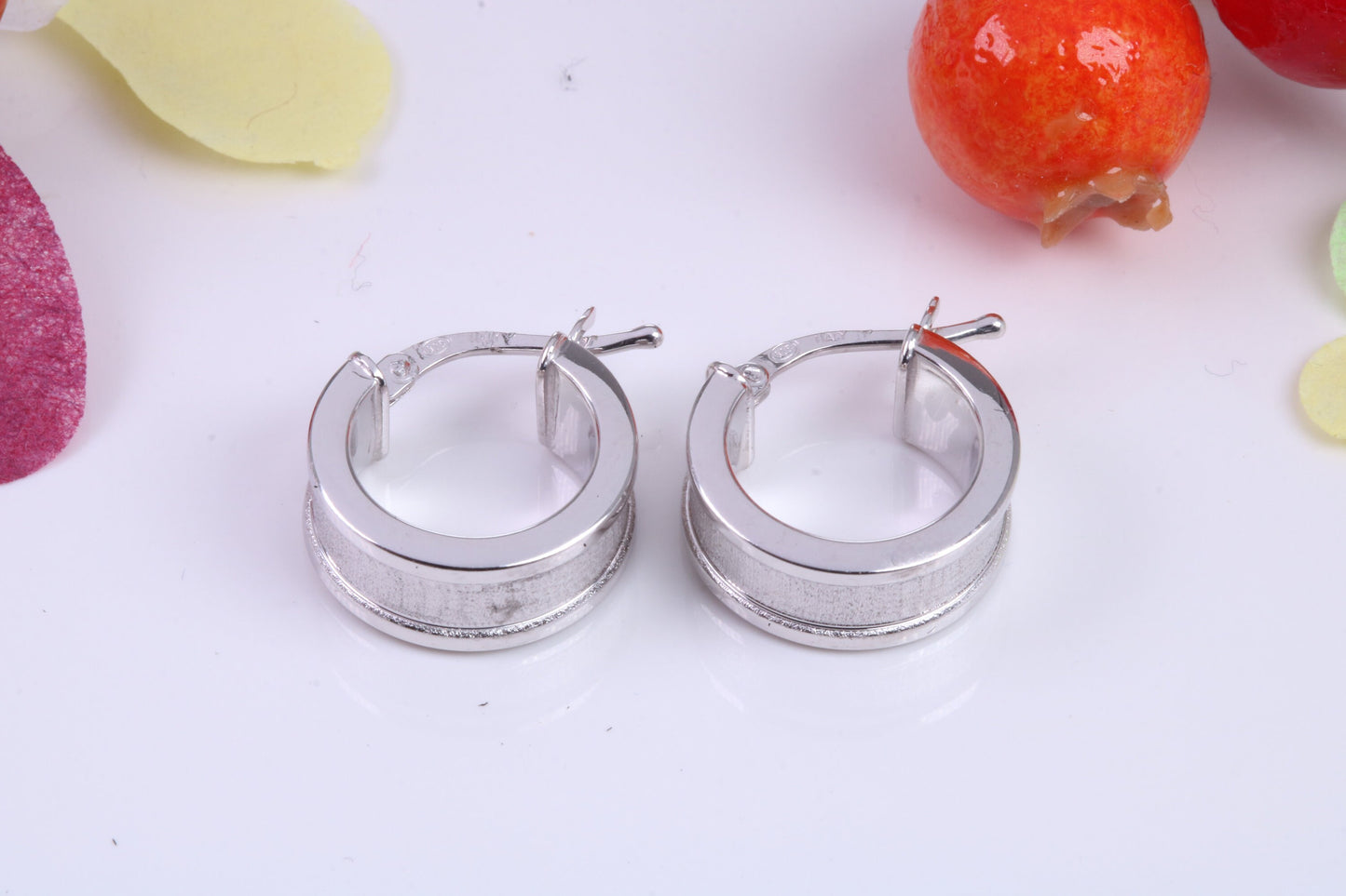 15 mm Round Hoop Creole Earrings Made from Solid 925 Grade Sterling Silver