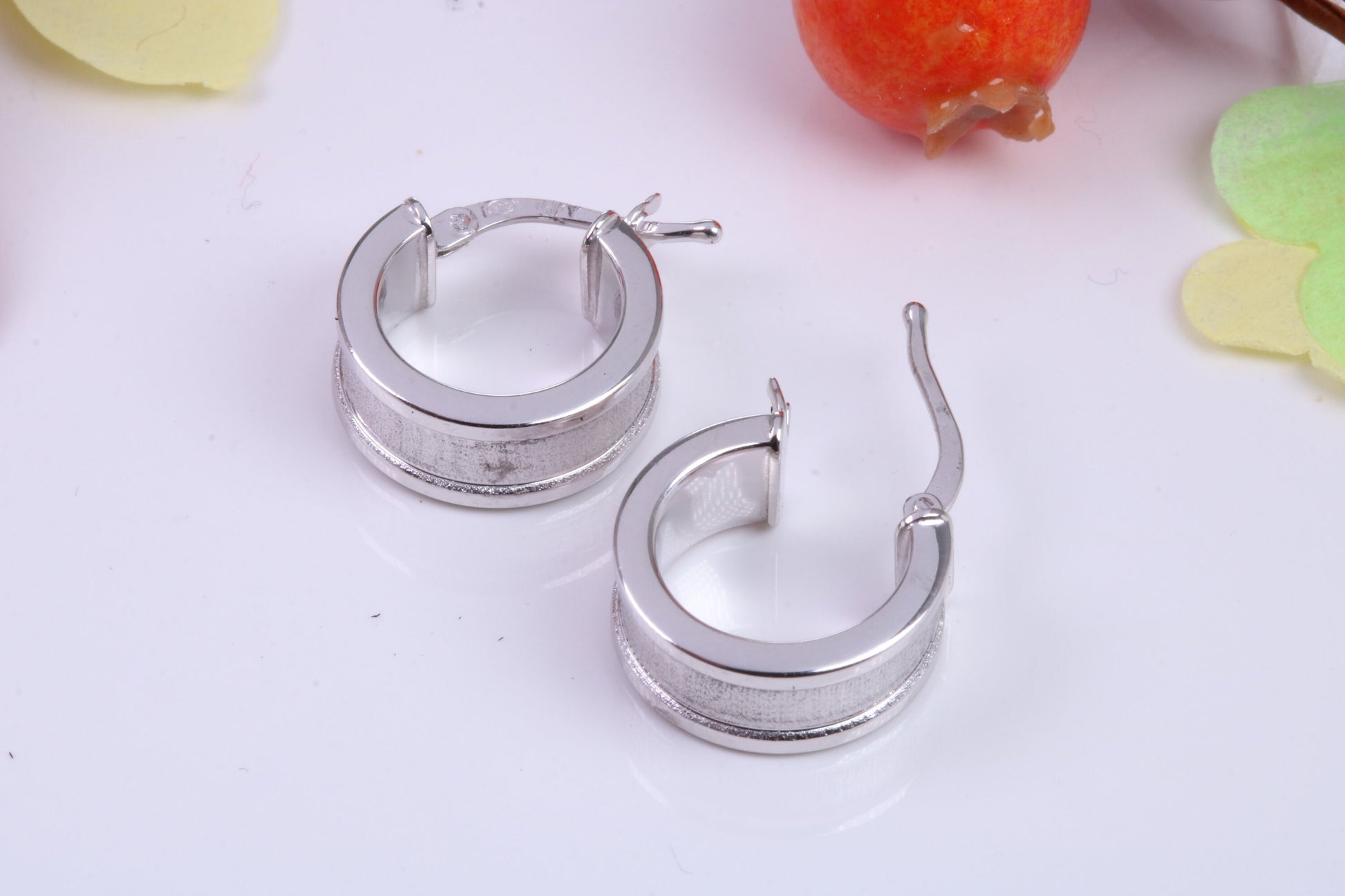 15 mm Round Hoop Creole Earrings Made from Solid 925 Grade Sterling Silver