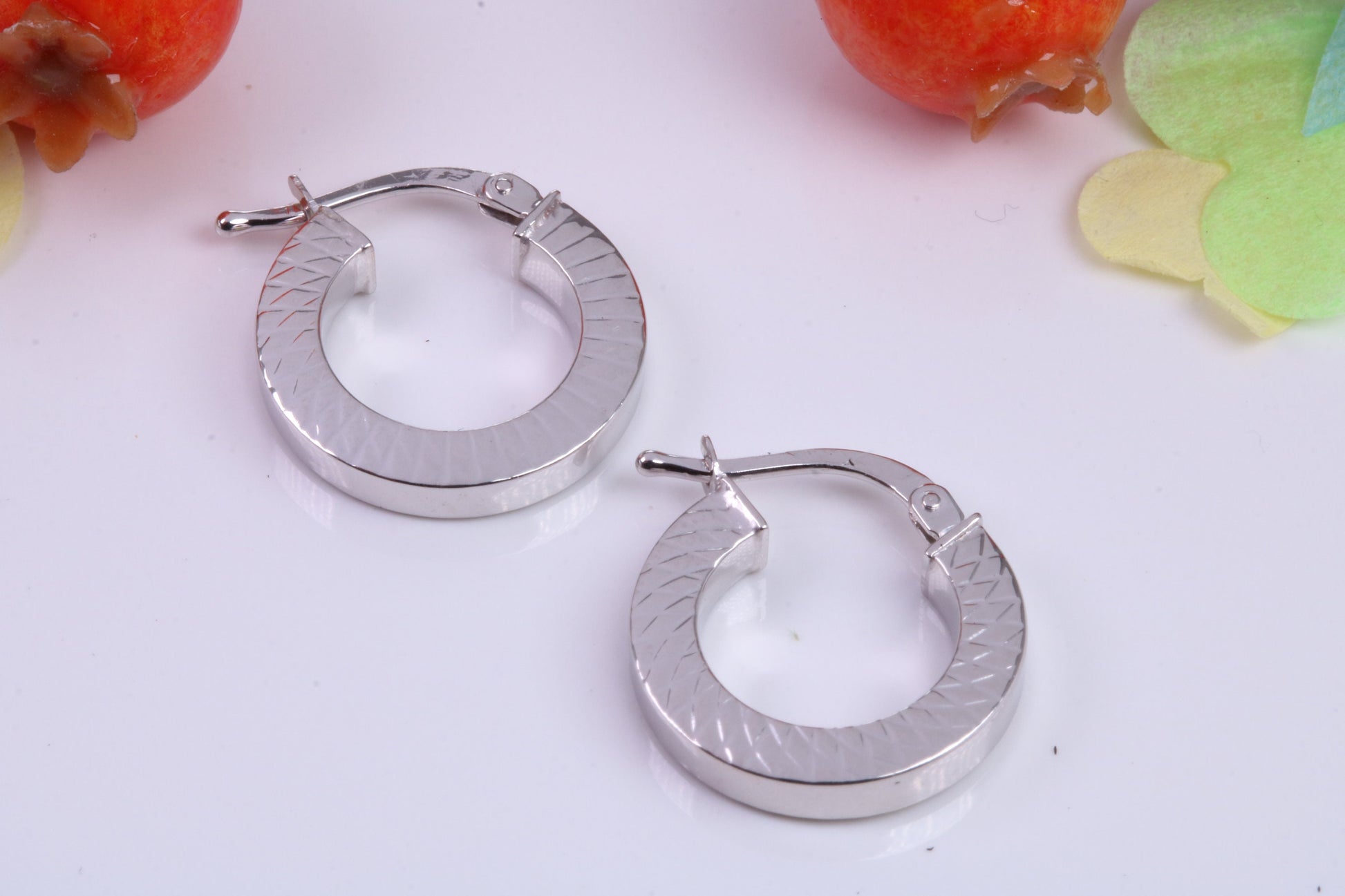 16 mm Round Creole Hoop Earrings Made from 925 Grade Sterling Silver