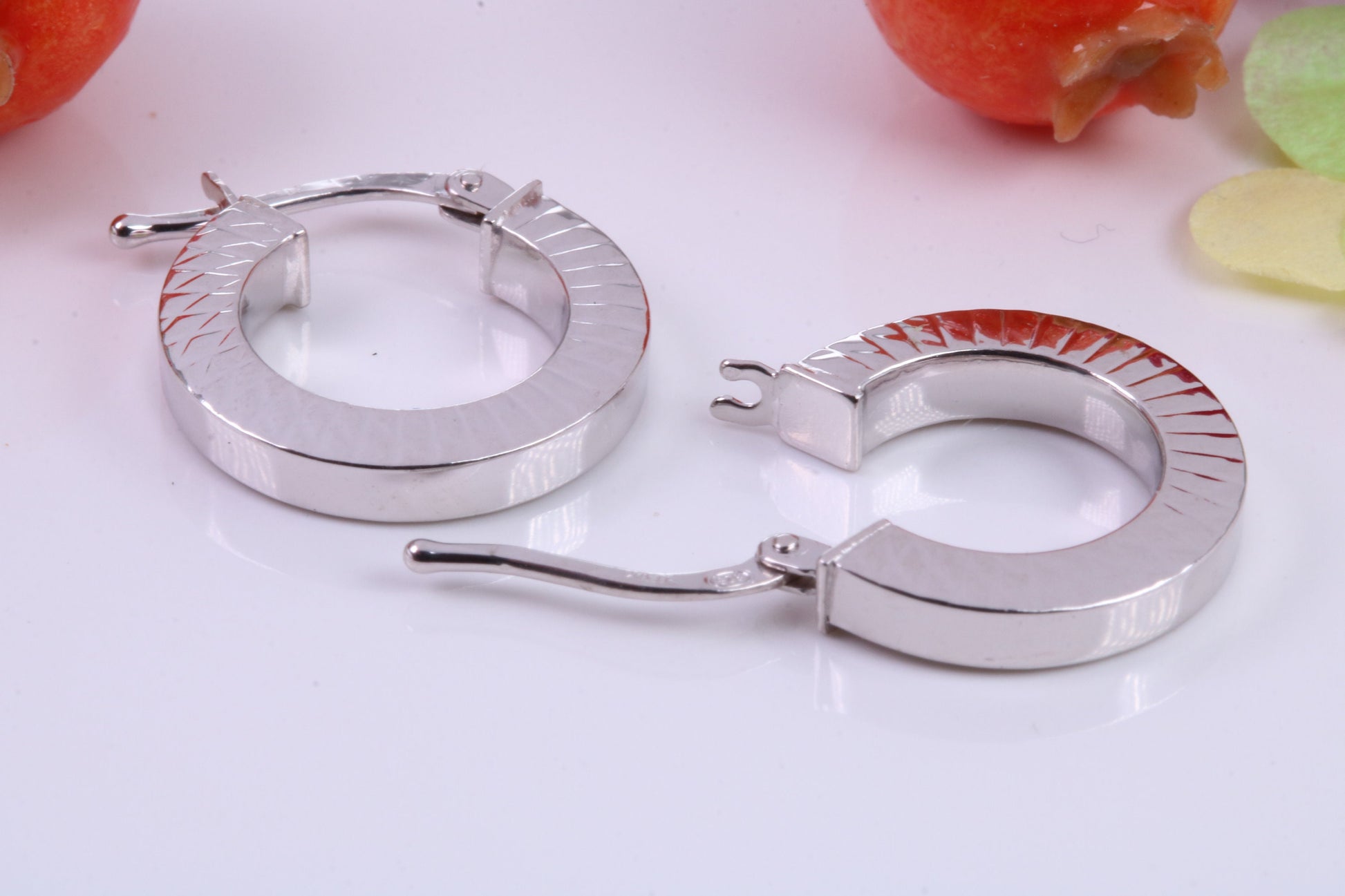 16 mm Round Creole Hoop Earrings Made from 925 Grade Sterling Silver