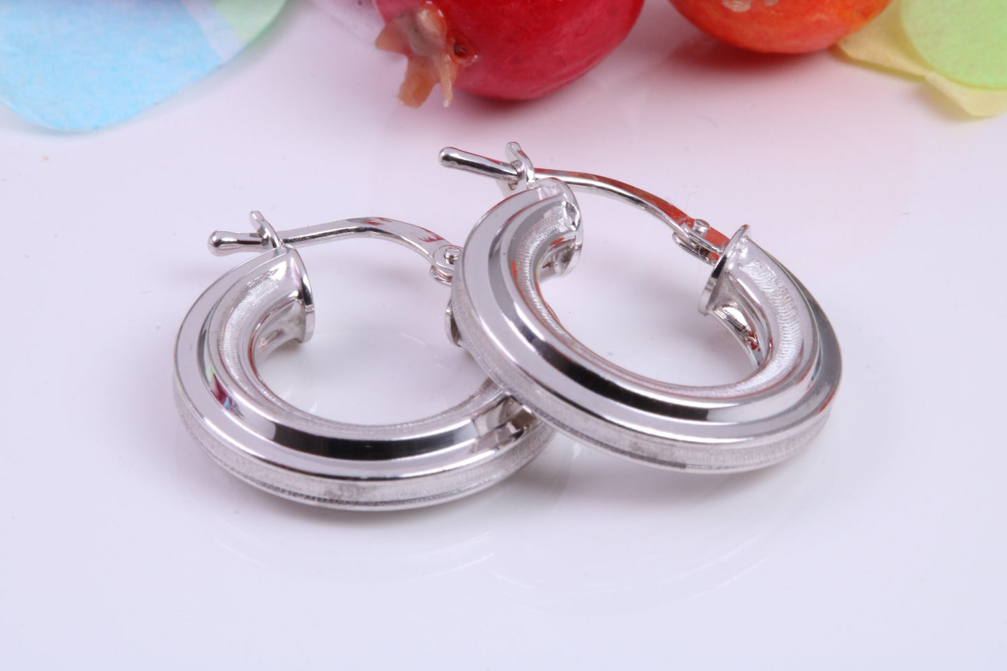 18 mm Round Creole Hoop Earrings Made from 925 Grade Sterling Silver