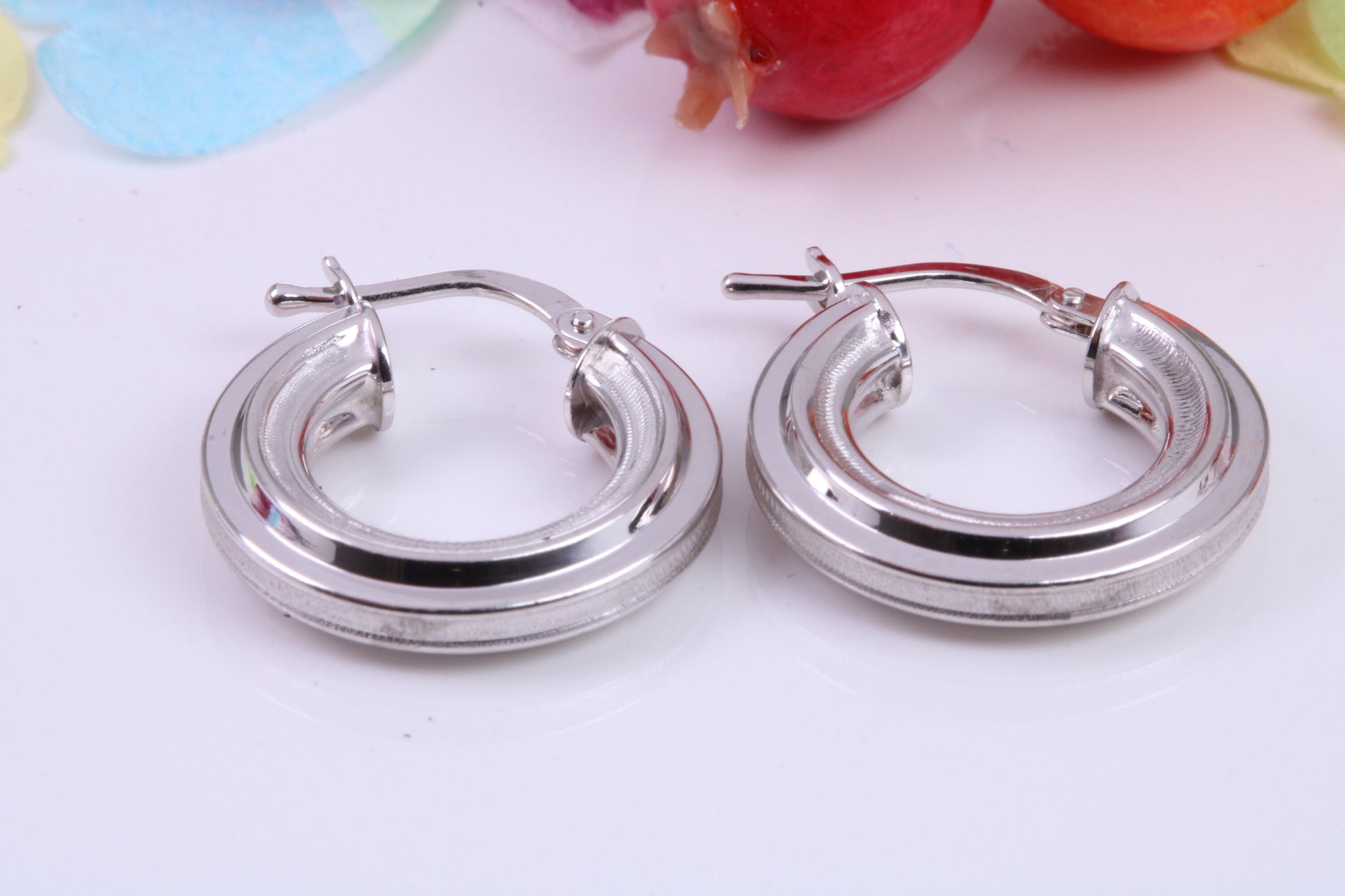 18 mm Round Creole Hoop Earrings Made from 925 Grade Sterling Silver