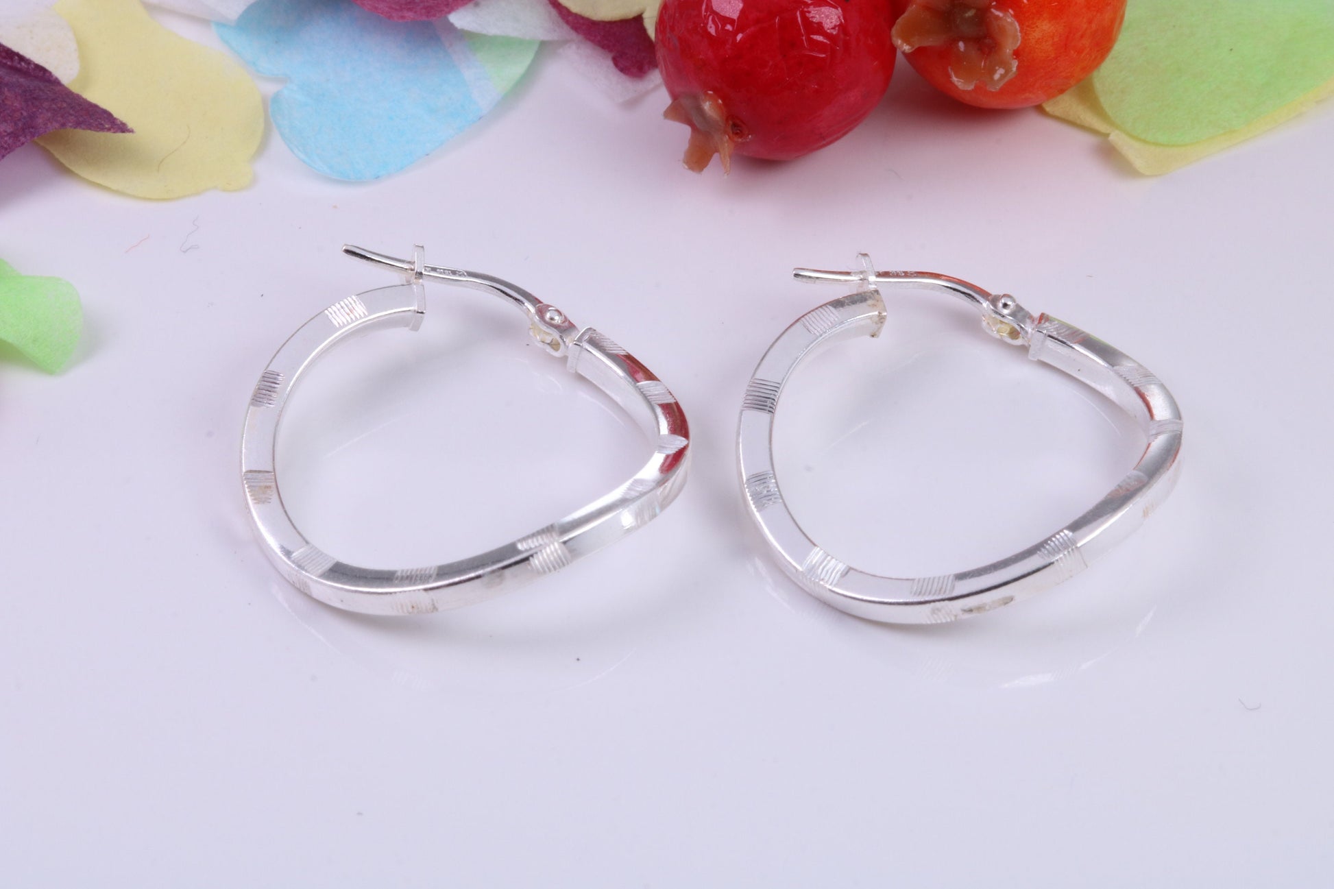 24 mm Round Creole Hoop Earrings Made from 925 Grade Sterling Silver