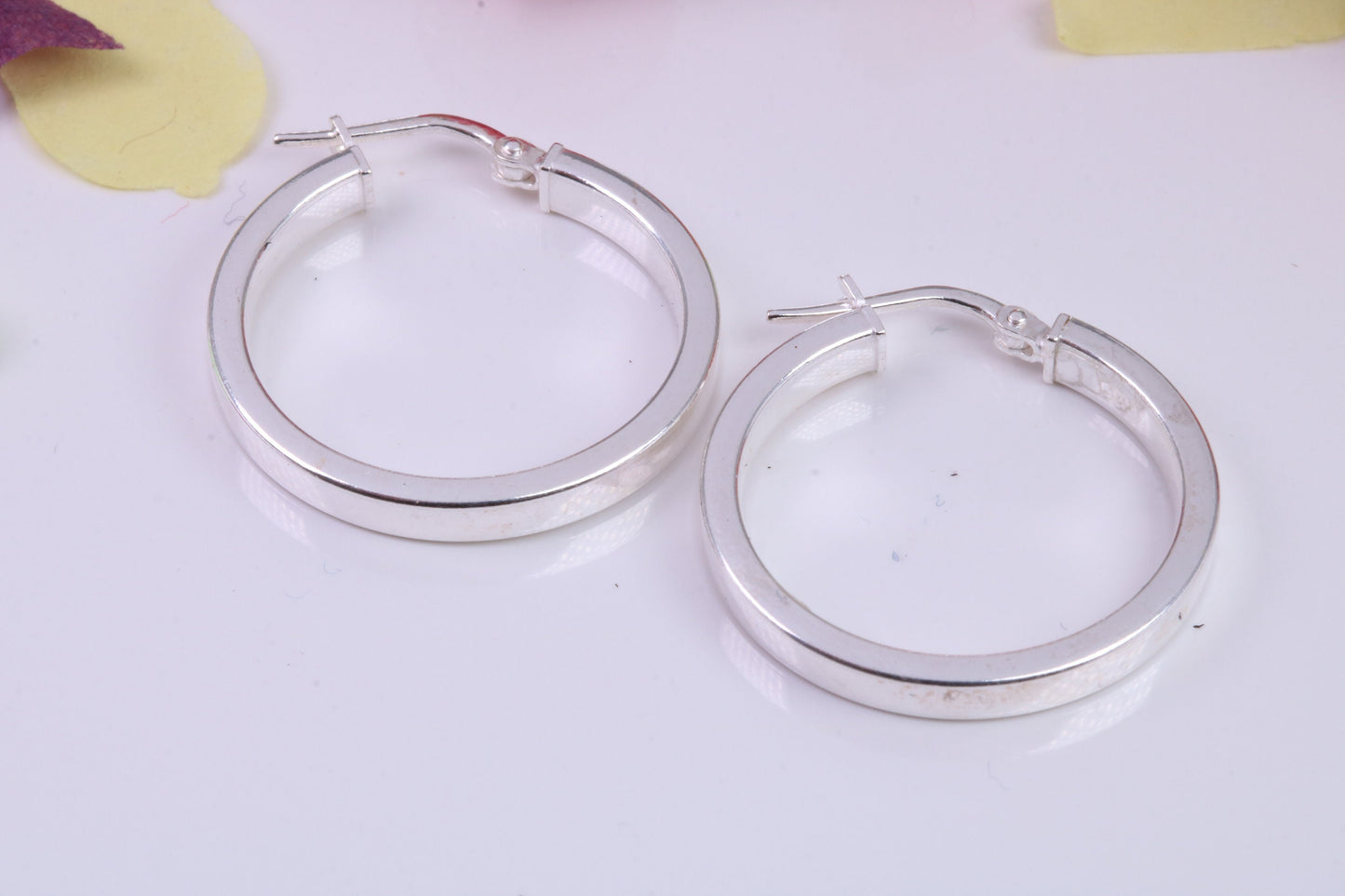 25 mm Round Creole Hoop Earrings Made from 925 Grade Sterling Silver