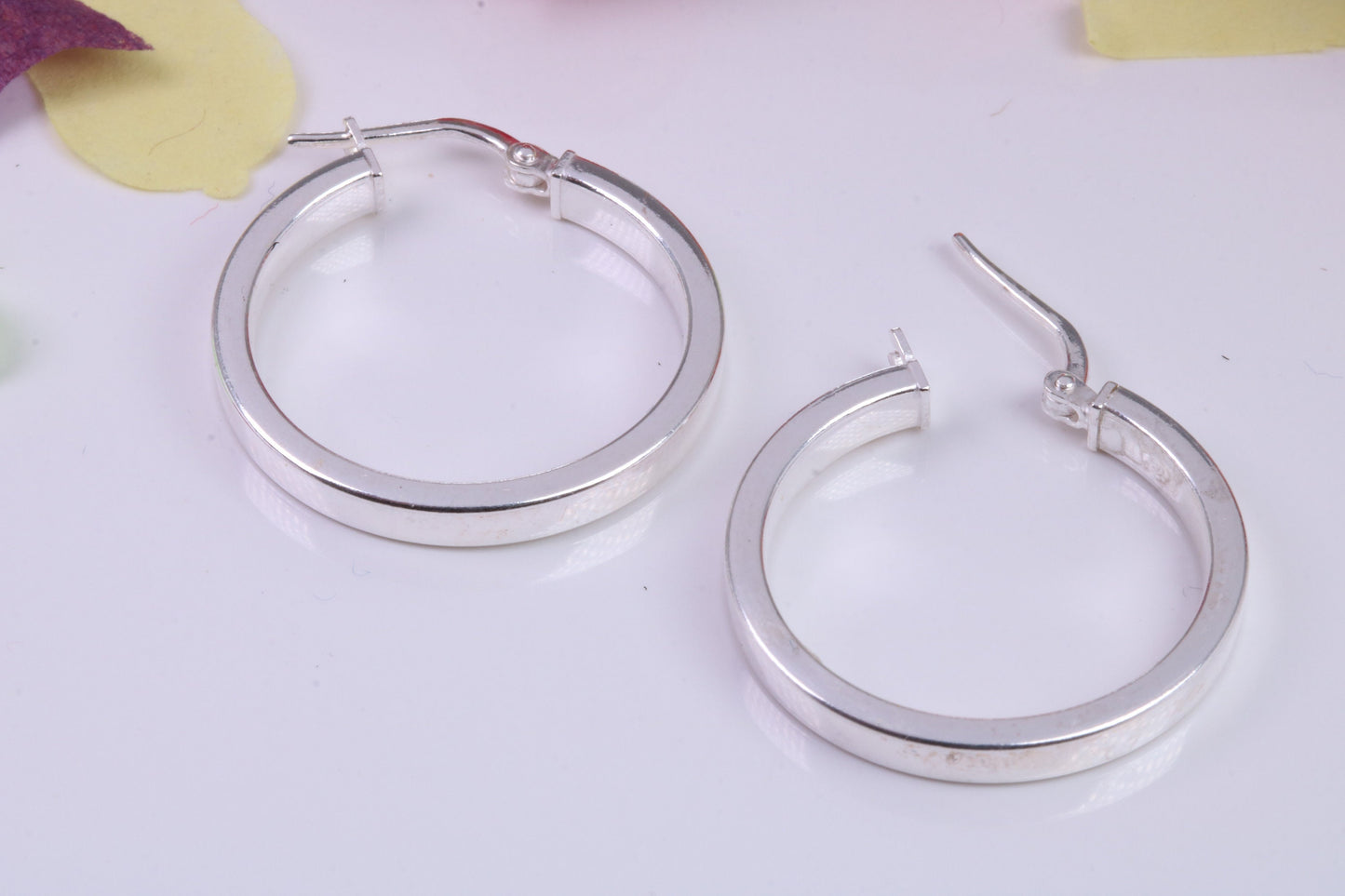 25 mm Round Creole Hoop Earrings Made from 925 Grade Sterling Silver