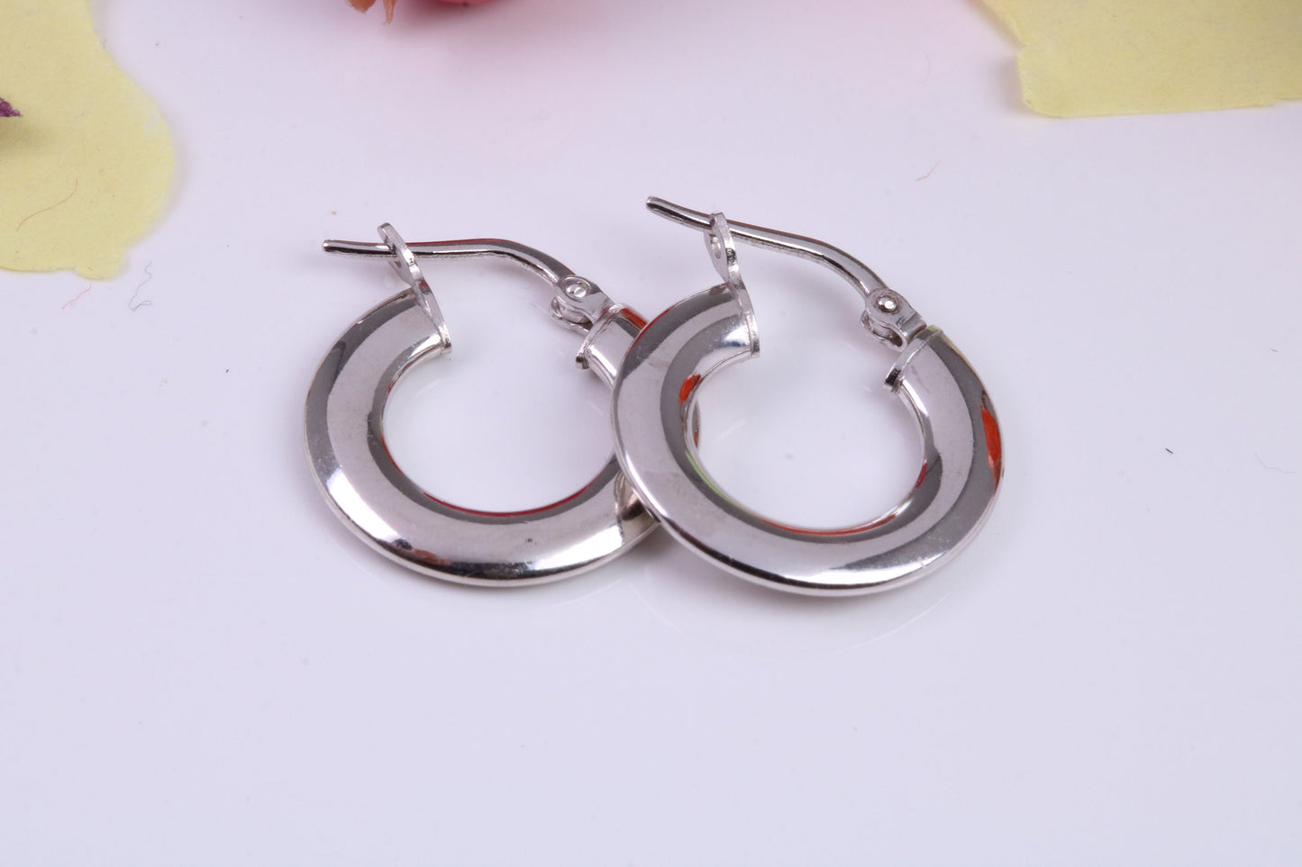 18 mm Round Creole Hoop Earrings Made from 925 Grade Sterling Silver