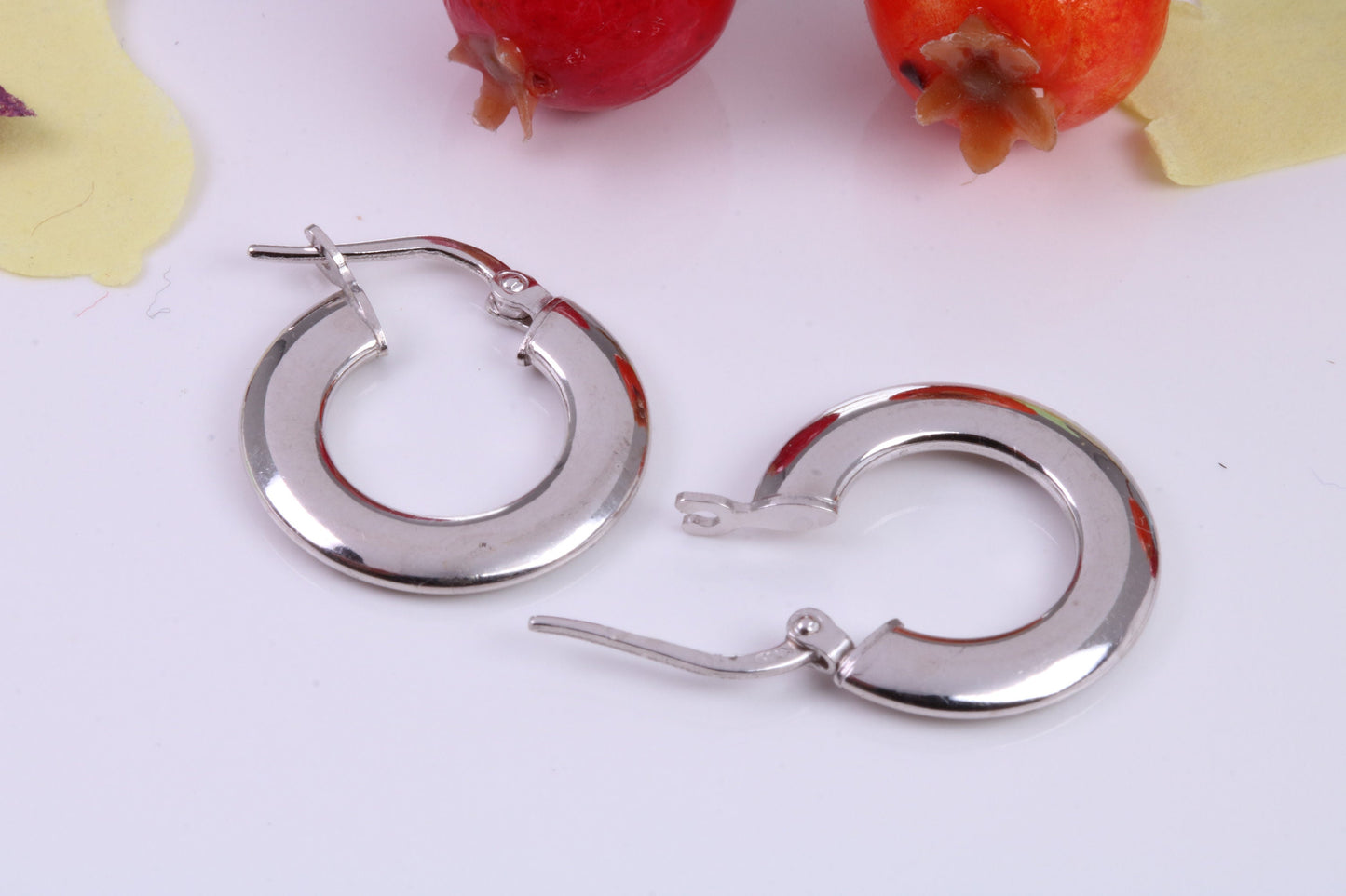 18 mm Round Creole Hoop Earrings Made from 925 Grade Sterling Silver