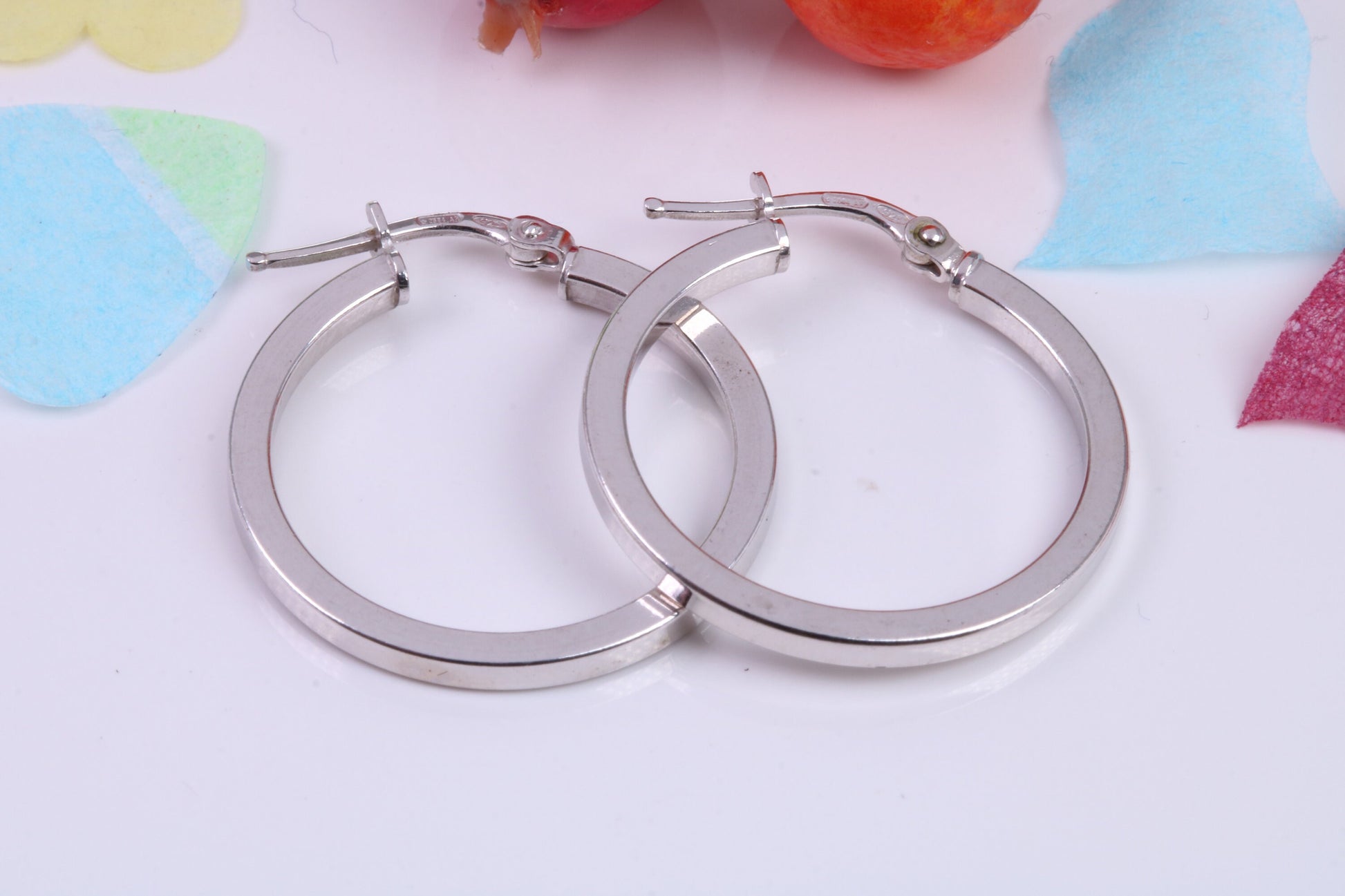 25 mm Round Creole Hoop Earrings Made from 925 Grade Sterling Silver