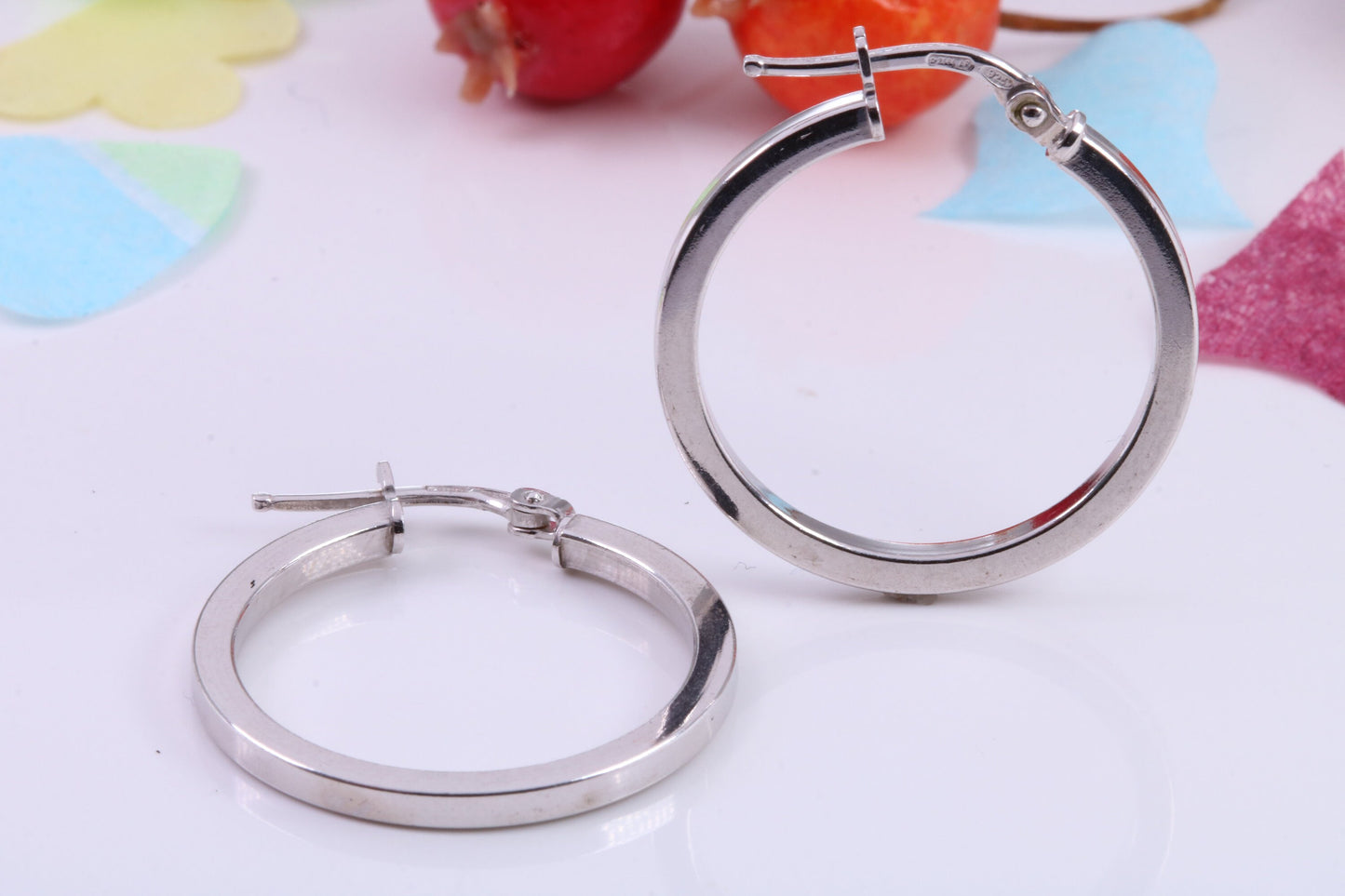 25 mm Round Creole Hoop Earrings Made from 925 Grade Sterling Silver