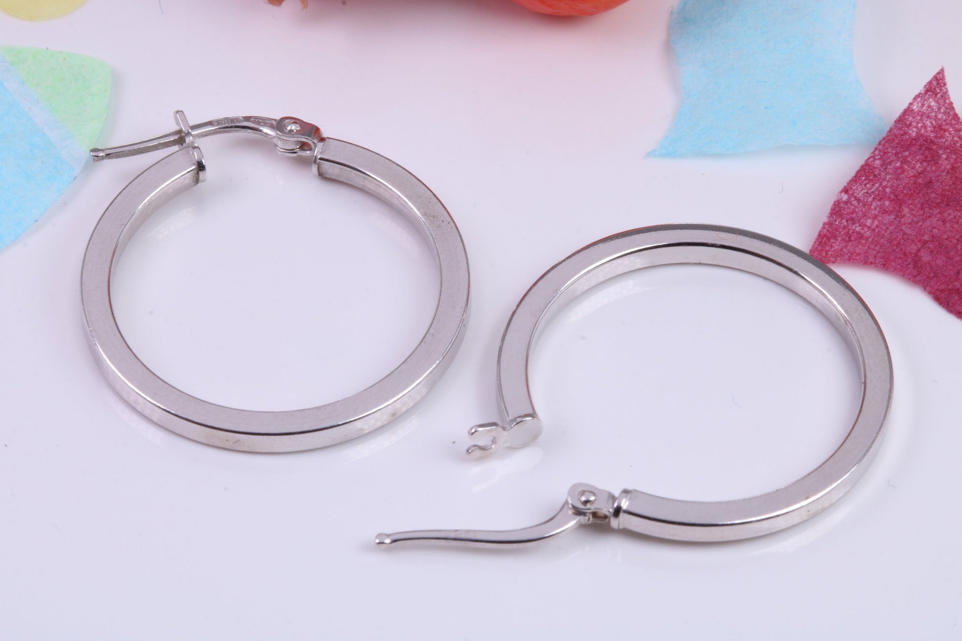 25 mm Round Creole Hoop Earrings Made from 925 Grade Sterling Silver