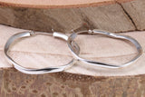 Very Large 45 mm Round Hoop Creole Earrings Made from Solid 925 Grade Sterling Silver