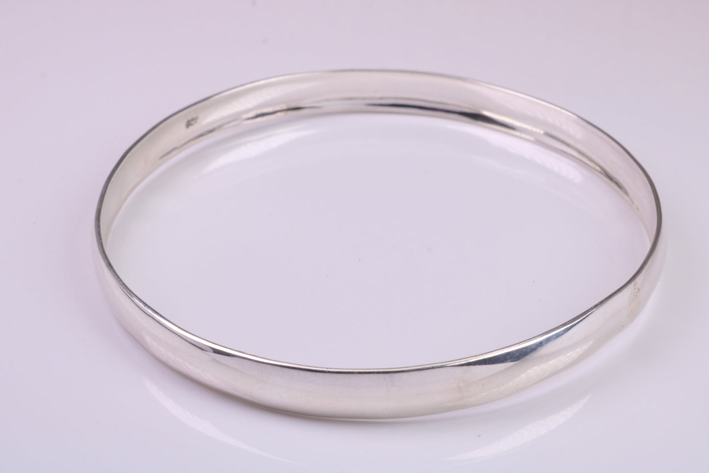 70 mm Round Solid Silver Bangle