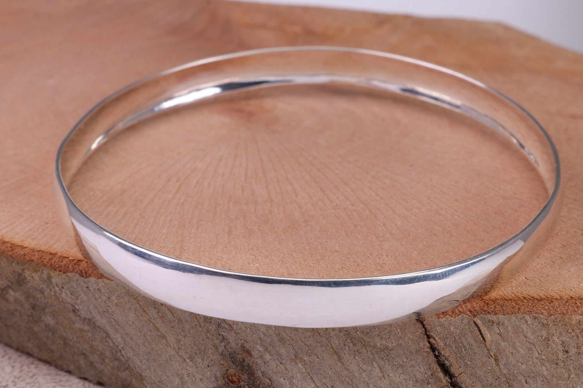 70 mm Round Solid Silver Bangle