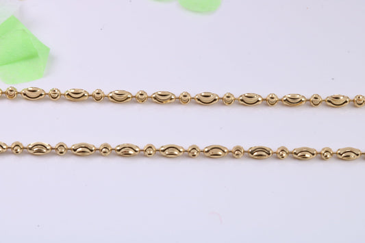 18 Inch Long Necklace, made from solid Sterling Silver and Further 18ct Yellow Gold Plated