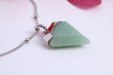 Real Emerald set Necklace, made from solid Sterling Silver with Length Adjustable Chain