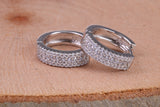 Half Hoop Cubic Zirconia set Earrings, Very Dressy, Made from Solid 925 Grade Sterling Silver