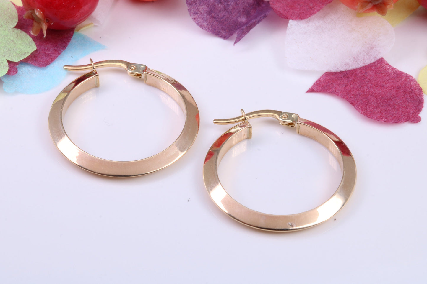 20 mm Round Hoop Creole Earrings Made from 9ct Yellow Gold