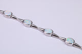 White Opal set Bracelet, made from solid Sterling Silver