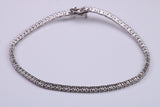 Cubic Zirconia set Tennis Bracelet, made from solid Sterling Silver