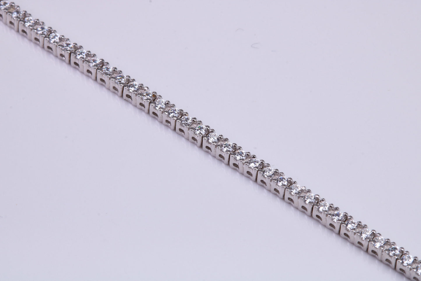 Cubic Zirconia set Tennis Bracelet, made from solid Sterling Silver