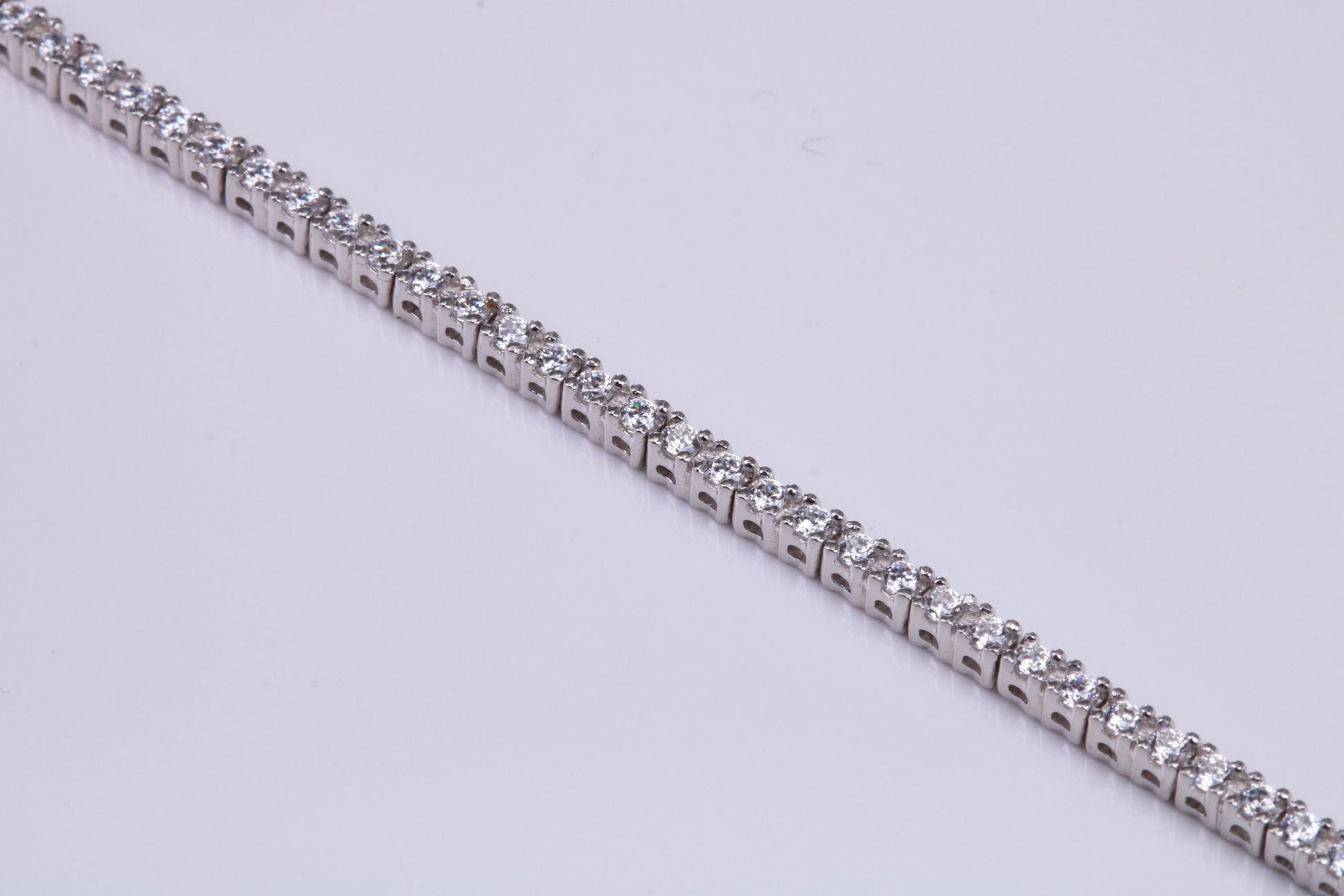Cubic Zirconia set Tennis Bracelet, made from solid Sterling Silver