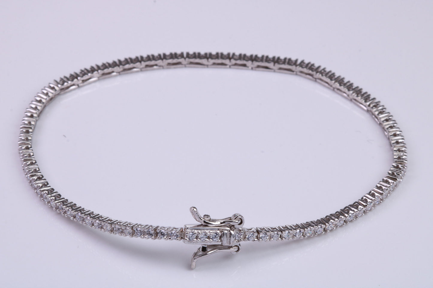 Cubic Zirconia set Tennis Bracelet, made from solid Sterling Silver