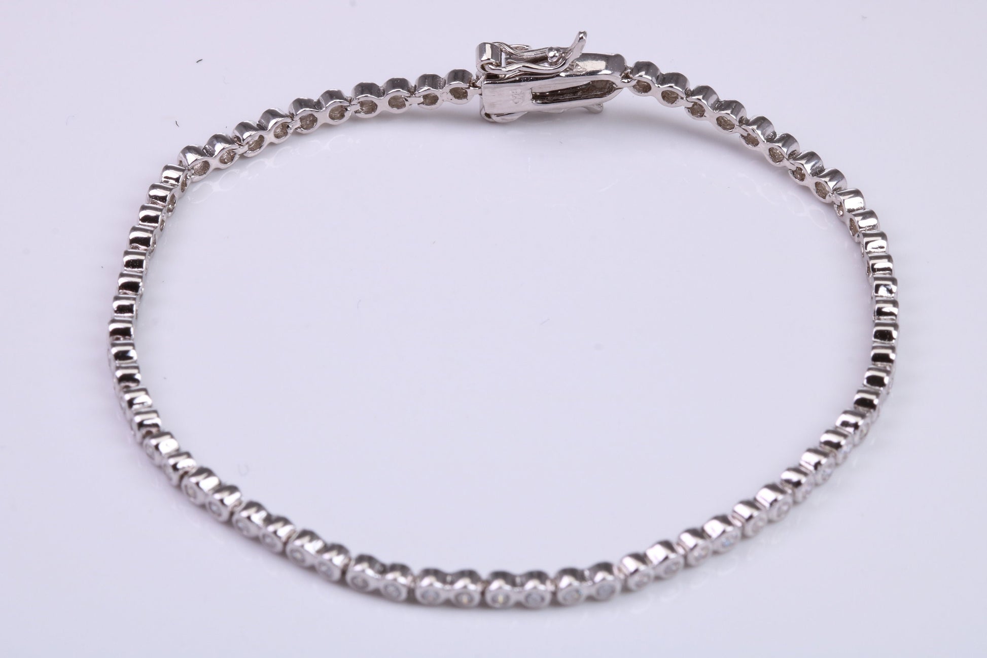 Cubic Zirconia set Tennis Bracelet, made from solid Sterling Silver