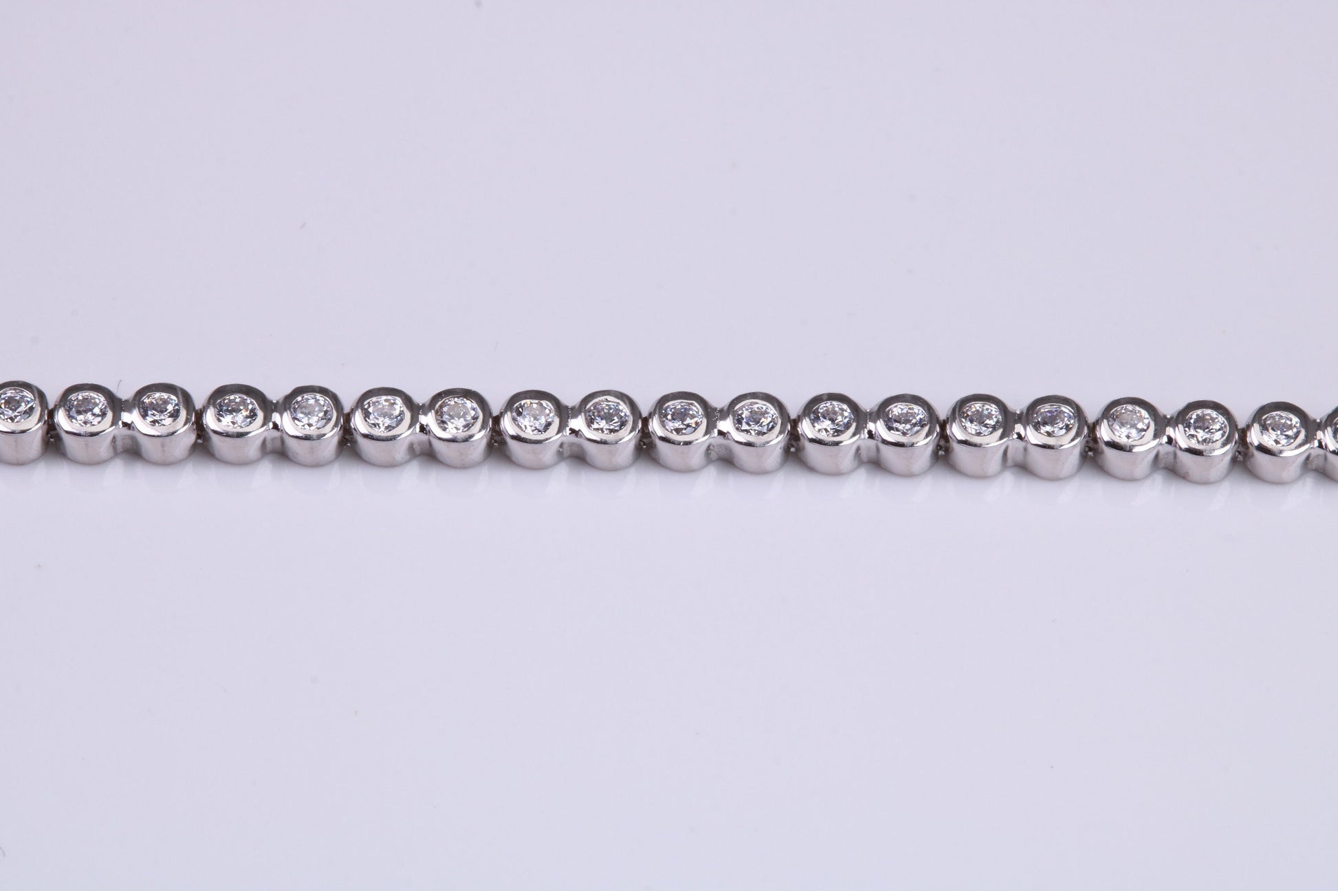 Cubic Zirconia set Tennis Bracelet, made from solid Sterling Silver