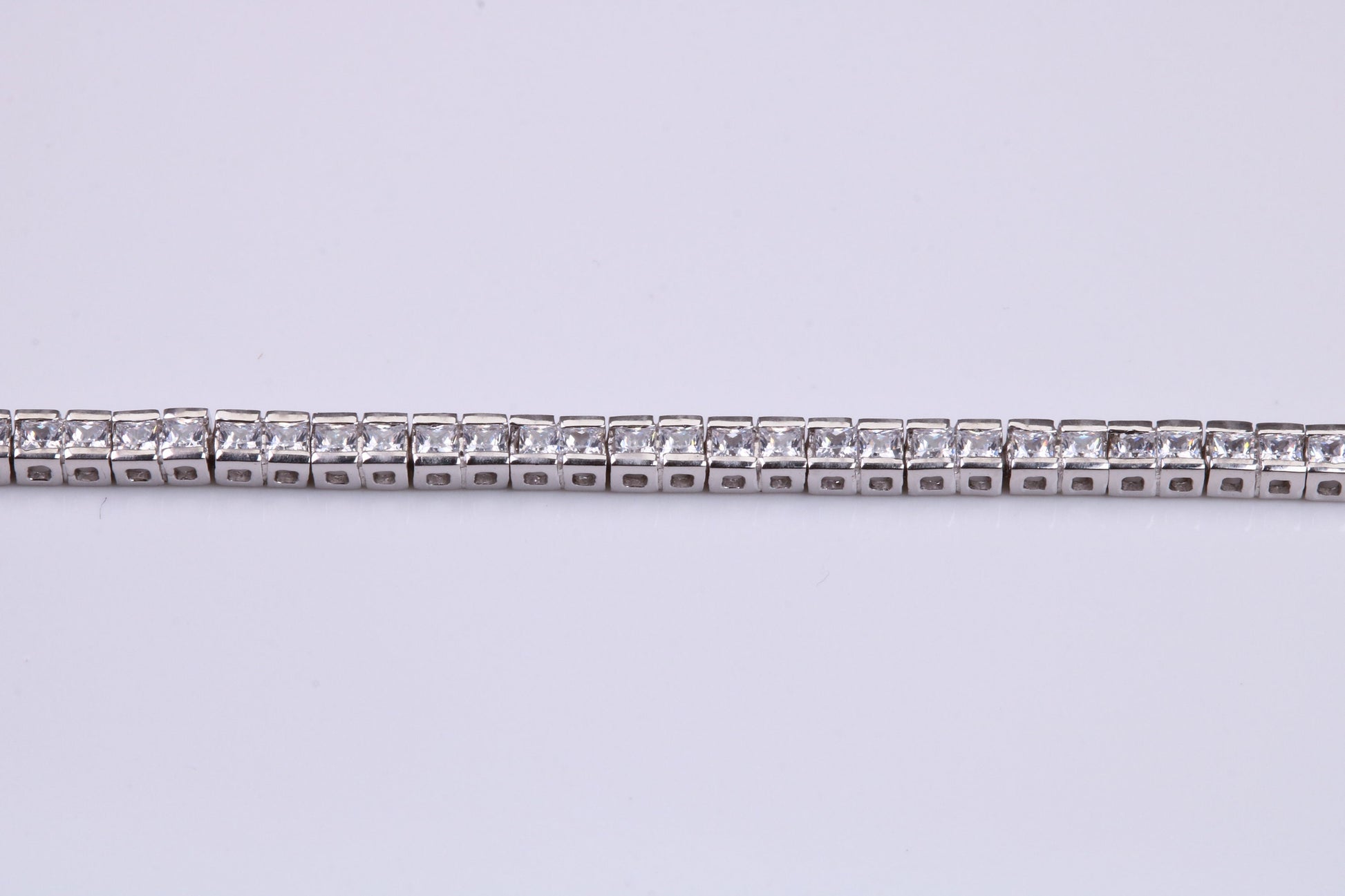 Cubic Zirconia set Tennis Bracelet, made from solid Sterling Silver