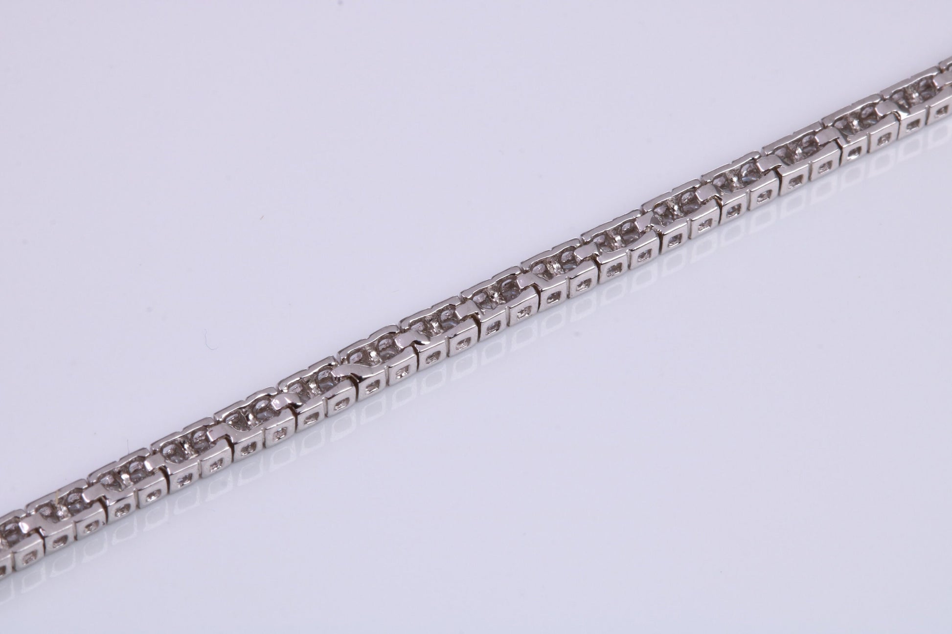 Cubic Zirconia set Tennis Bracelet, made from solid Sterling Silver