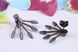 22 mm Wide Cubic Zirconia set Earrings, Very Dressy, Made from Solid 925 Grade Sterling Silver