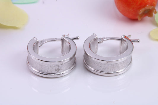 15 mm Round Hoop Creole Earrings Made from Solid 925 Grade Sterling Silver