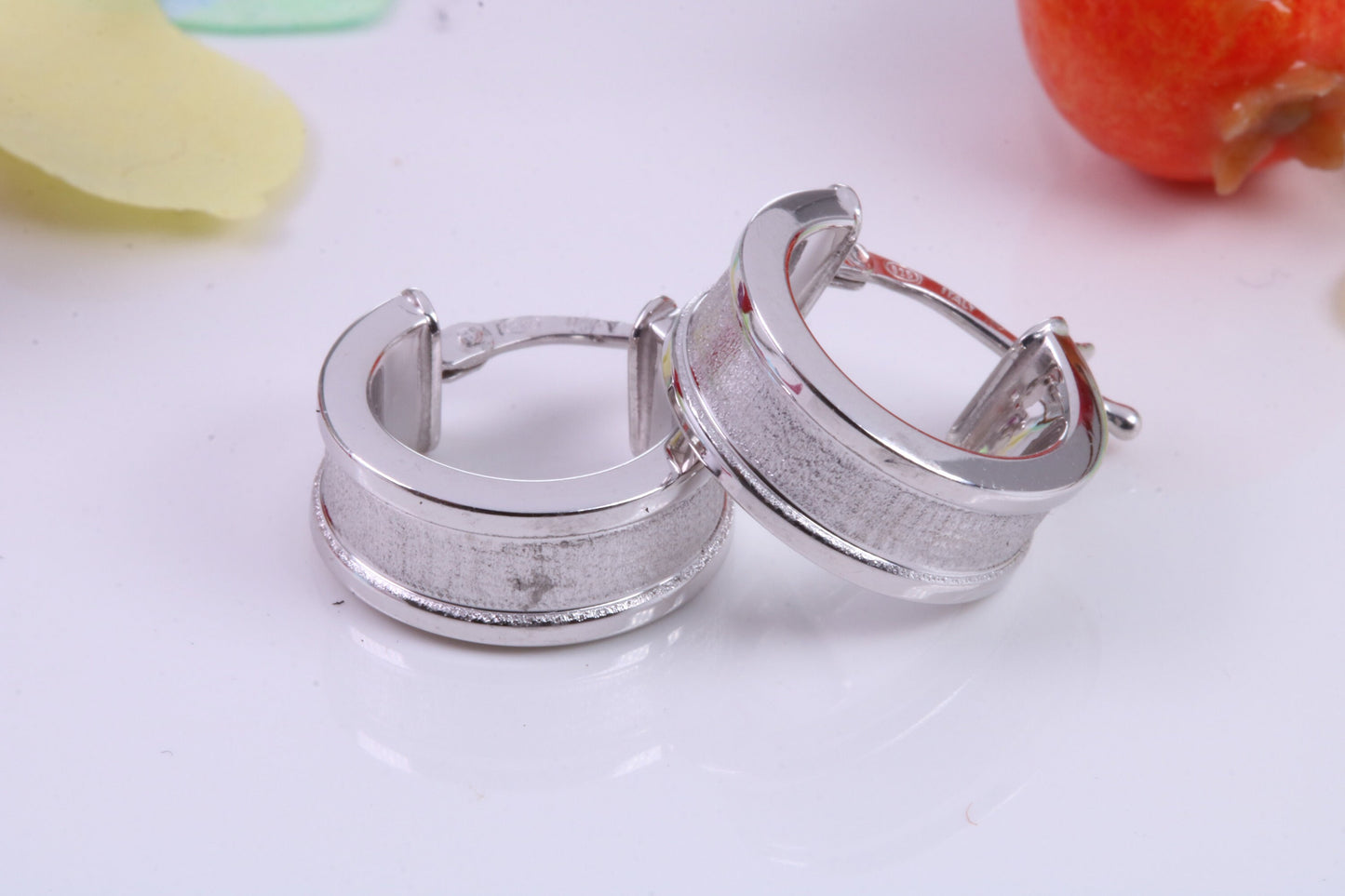 15 mm Round Hoop Creole Earrings Made from Solid 925 Grade Sterling Silver