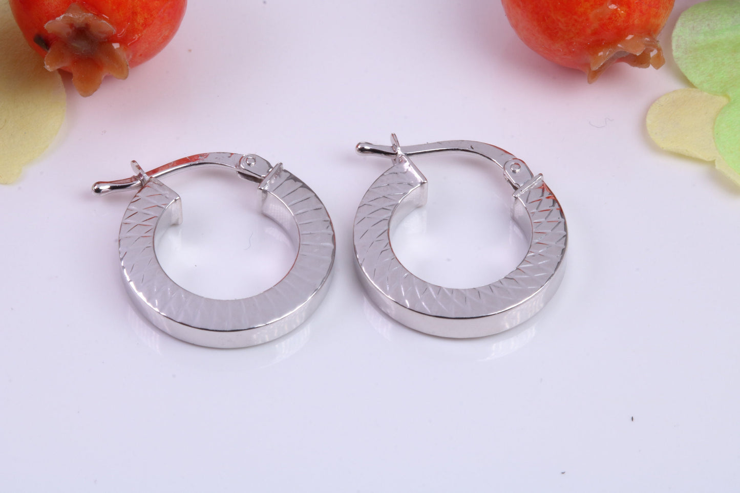 16 mm Round Creole Hoop Earrings Made from 925 Grade Sterling Silver