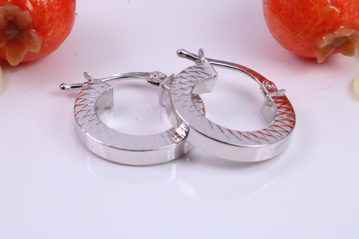 16 mm Round Creole Hoop Earrings Made from 925 Grade Sterling Silver