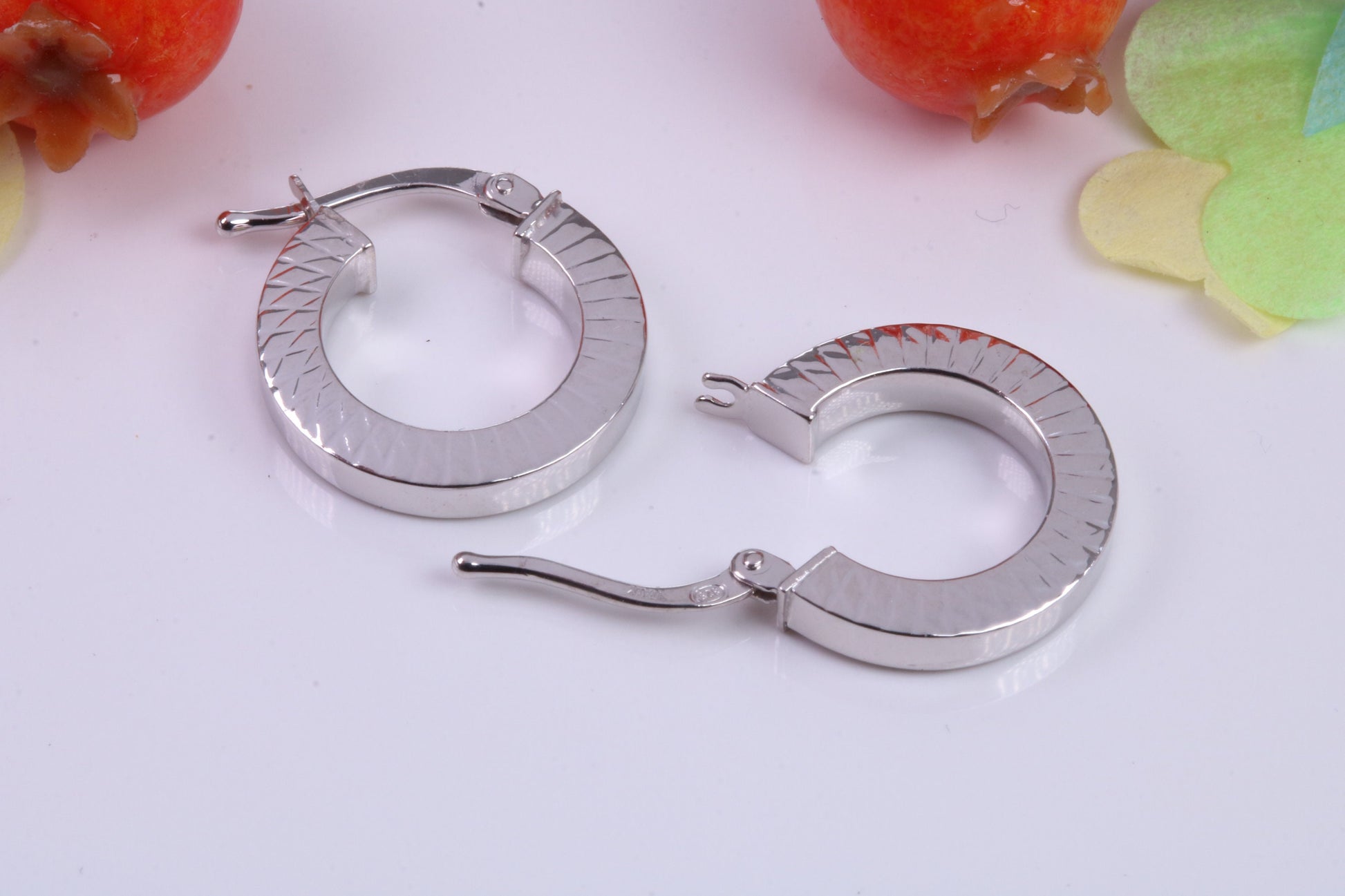 16 mm Round Creole Hoop Earrings Made from 925 Grade Sterling Silver