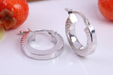 16 mm Round Creole Hoop Earrings Made from 925 Grade Sterling Silver