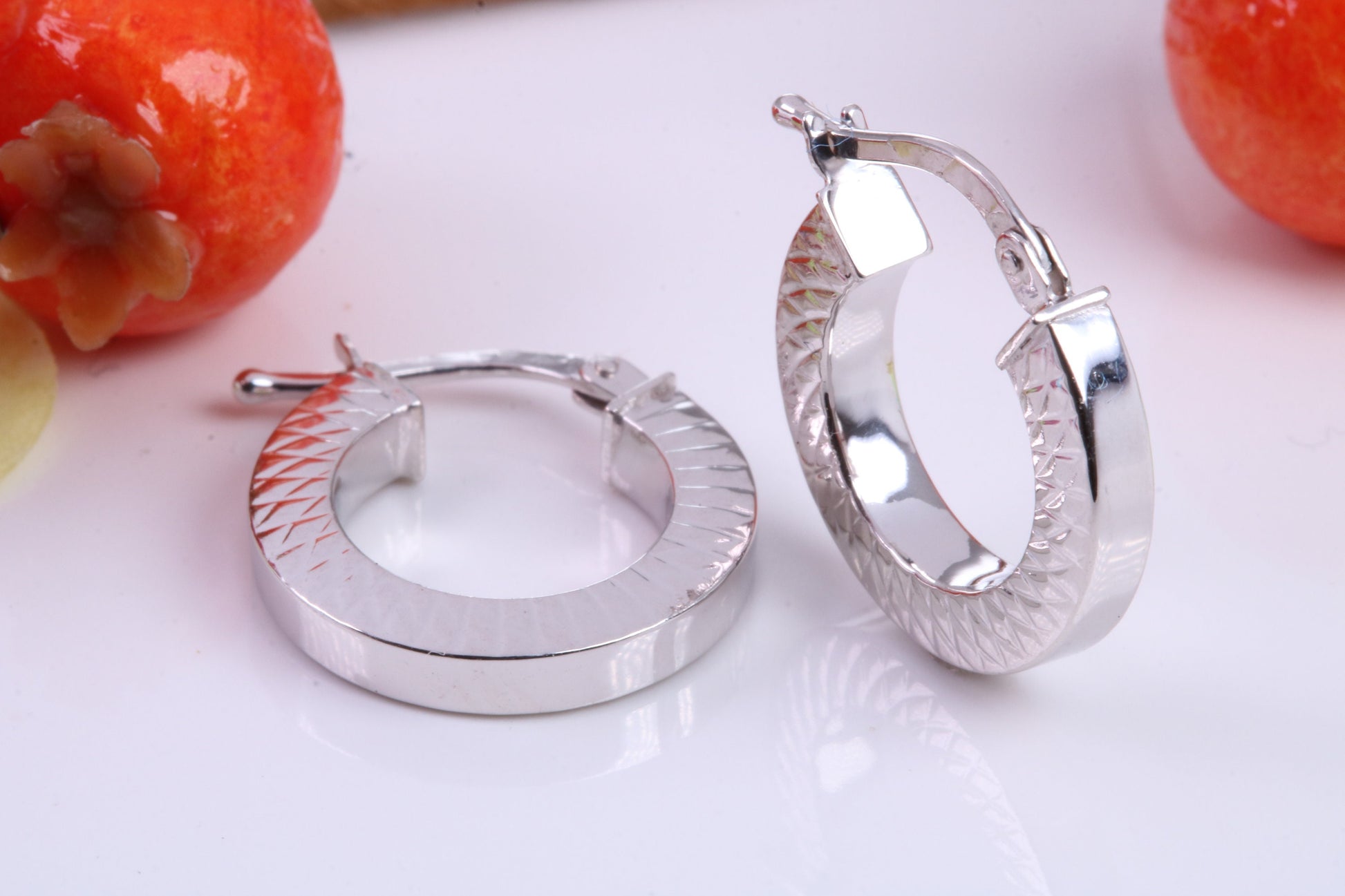 16 mm Round Creole Hoop Earrings Made from 925 Grade Sterling Silver