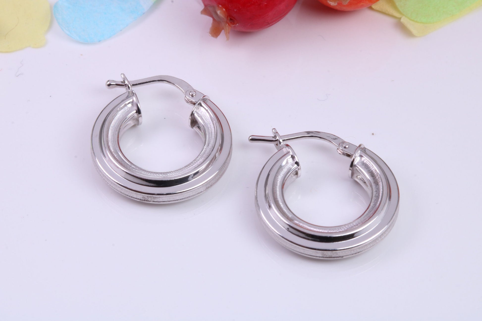 18 mm Round Creole Hoop Earrings Made from 925 Grade Sterling Silver