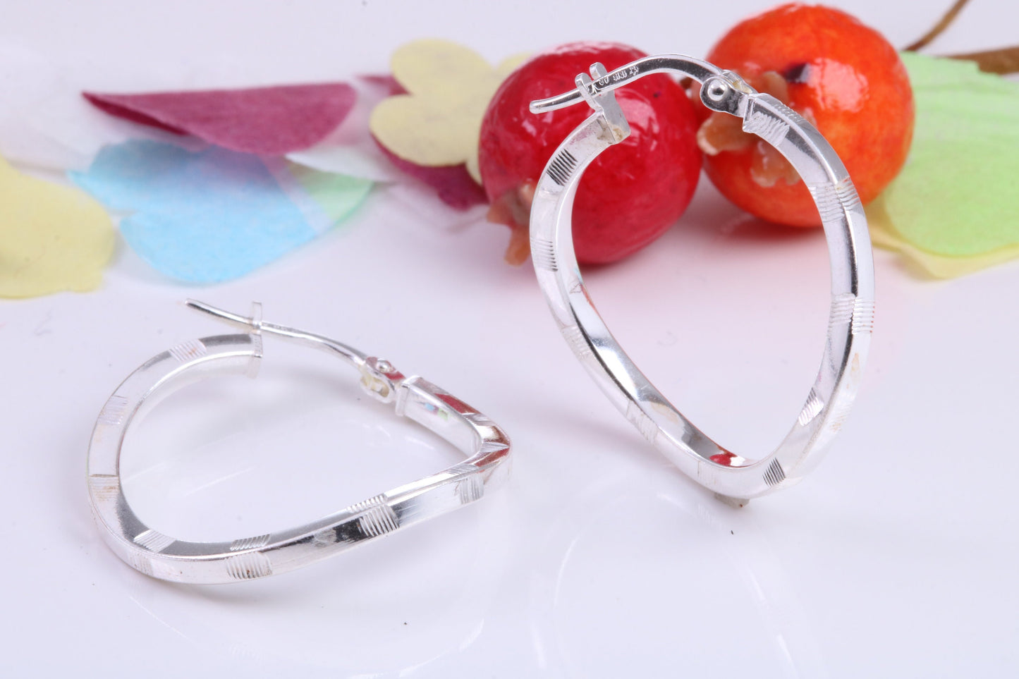 24 mm Round Creole Hoop Earrings Made from 925 Grade Sterling Silver